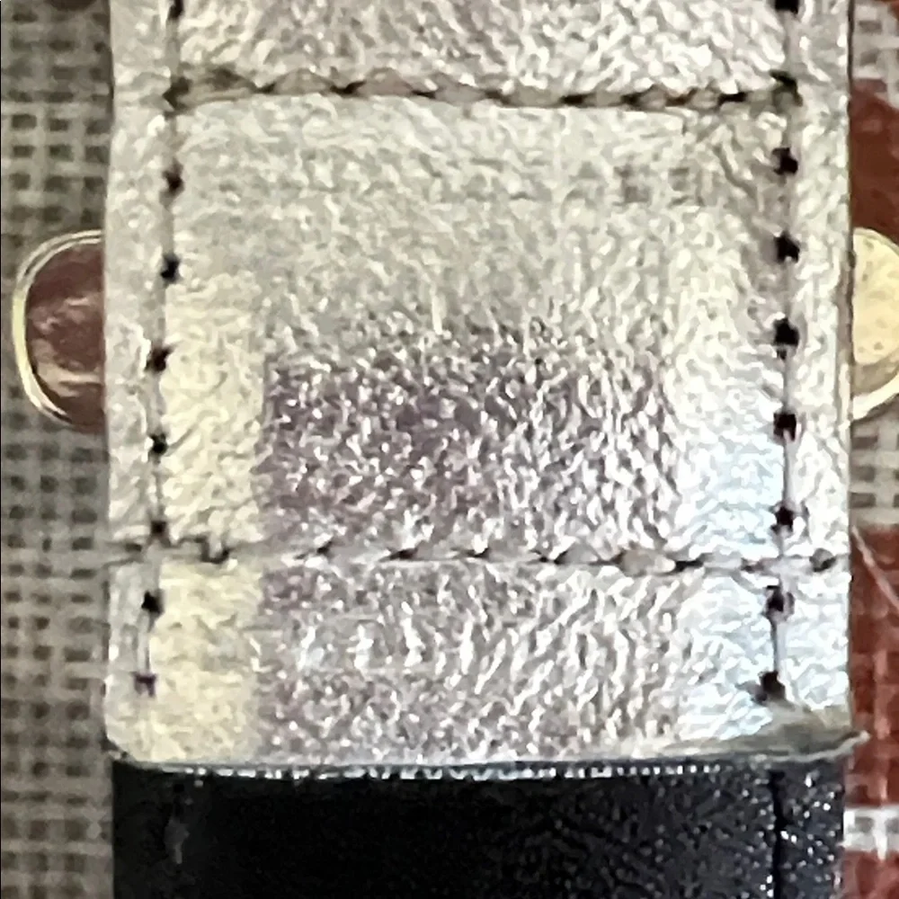 Silver Women's Belt with Chain Detail